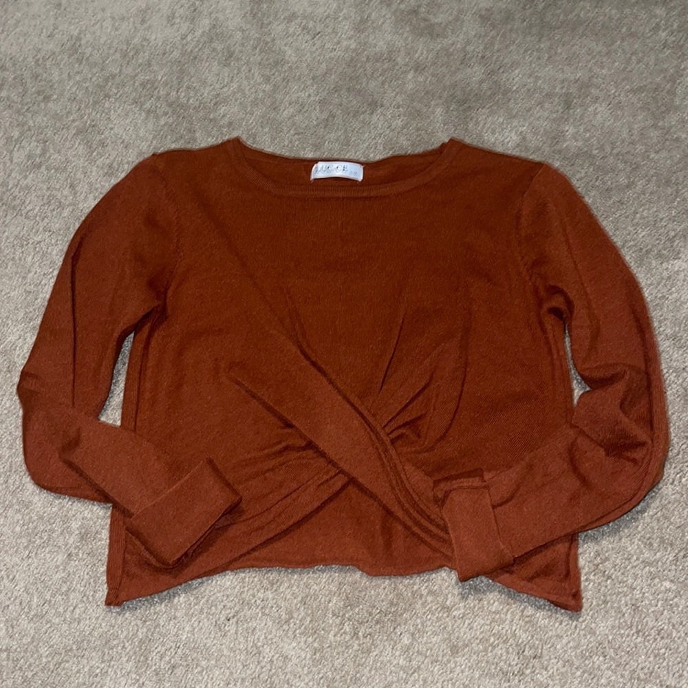 rusty orange twisted longsleeve